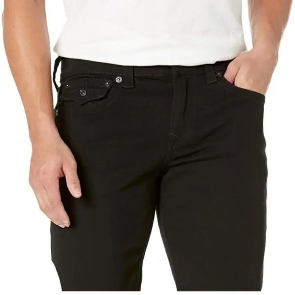True Religion Jeans Mens 36x32 Rocco Skinny Black Stretch Casual Denim Pants